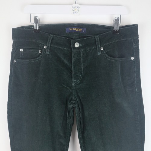 Levis Womens Jeans Green W30 L32 524 Too Superlow Skinny Green Corduroy Cord - Picture 2 of 24