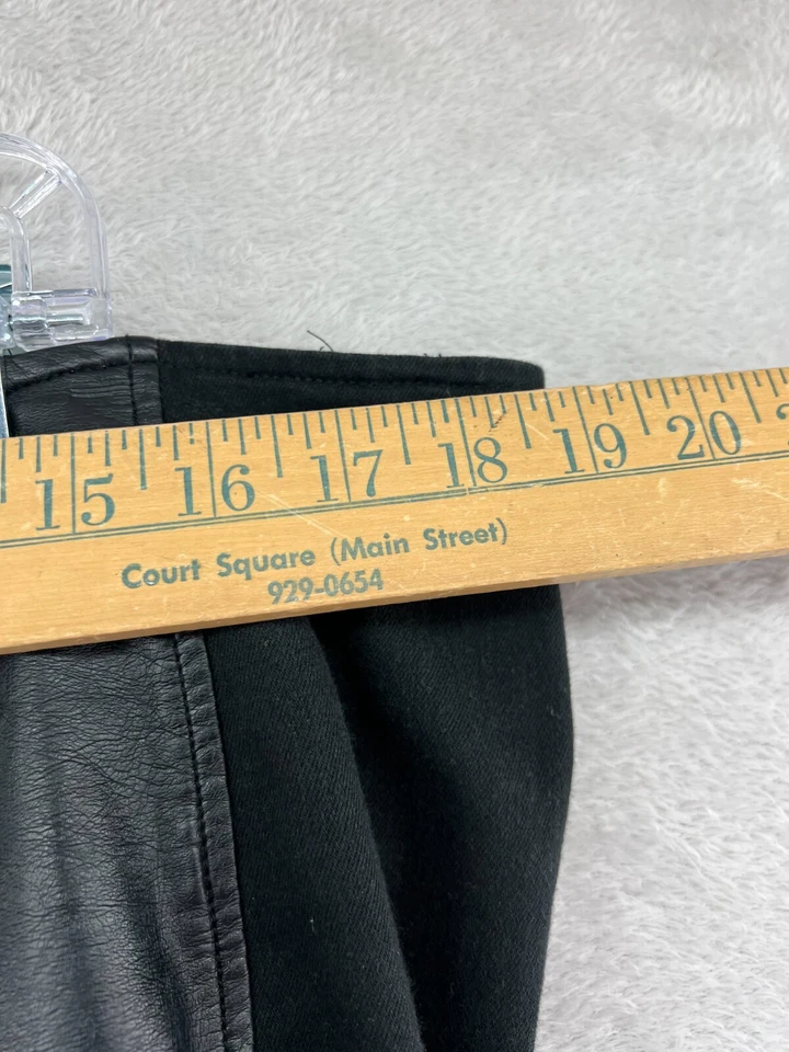 Pantalones Ralph Lauren para mujer talla 16 negros elásticos imitación cuero moto elásticos LRL Foto 2 de 4