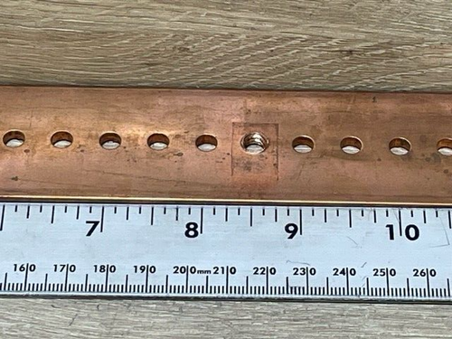 Kupfer Masse Sammelschiene 1/8"x 1 1/2"x 19" Sammelschiene Stromverteiler Ausschlachten A2 - Bild 5 von 7