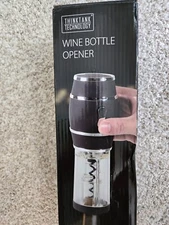 THINK TANK TECHNOLOGY-RECHARGEABLE CORDLESS ELECTRIC WINE BOTTLE OPENER-NIB!