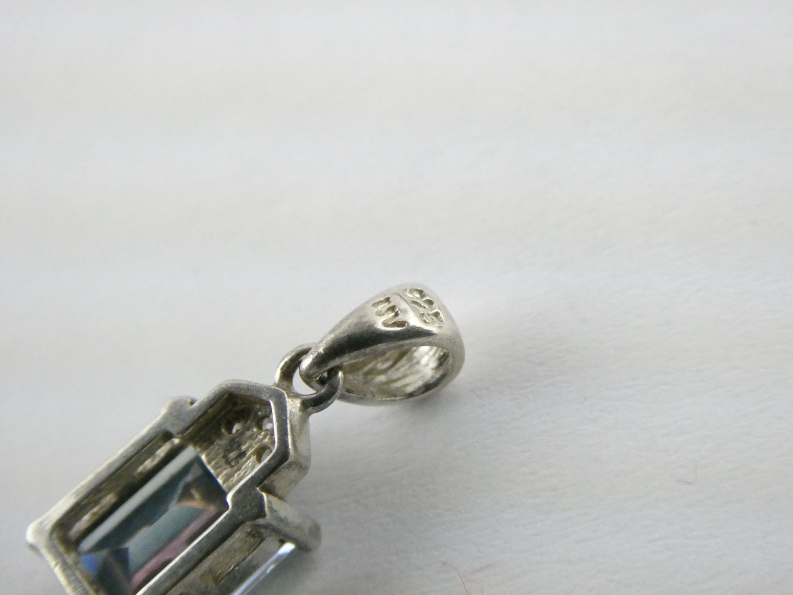 NV Sterling Silver Rectangular Cut Blue Topaz and… - image 7