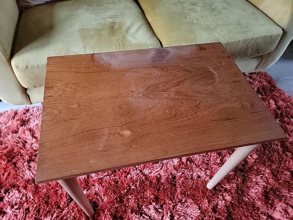 Vintage Retro 60's Coffee Side Table Teak Poul Hundevad On Castors Danish 1970s - Image 4 of 4