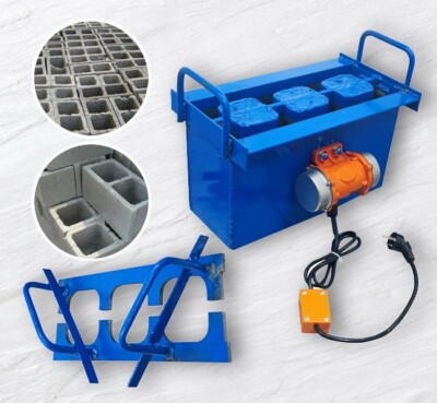 Three-holes Manual Hollow Soil brick Molding Machine 220V Paving Brick Mould 40W