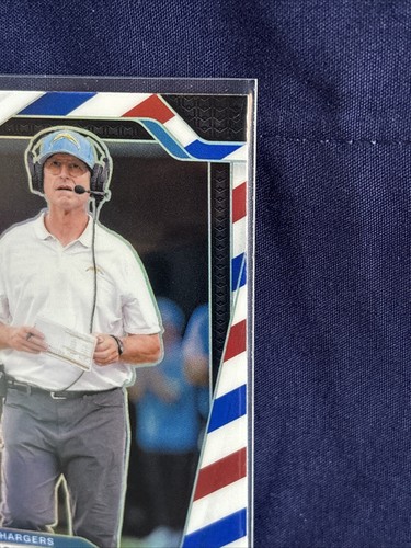 Jim Harbaugh Red White & Blue Prizm #163 2024 Panini Prizm Los Angeles Chargers - Picture 3 of 6