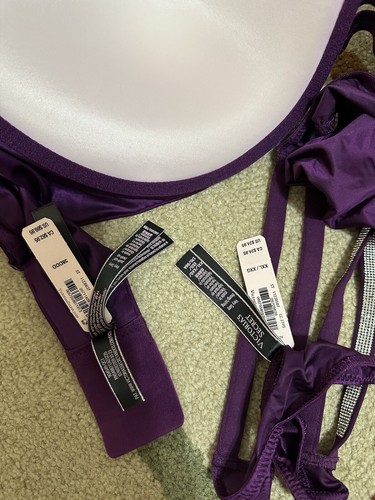 Victoria's Secret VERY SEXY DOUBLE SHINE STRAP PUSH-UP BRA 38DDD, XXL PANTY - Picture 8 of 8