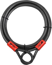 Heavy-Duty 15FT Security Cable with Loops - 10mm (3/8 Inch) Cut-Resistant Braide