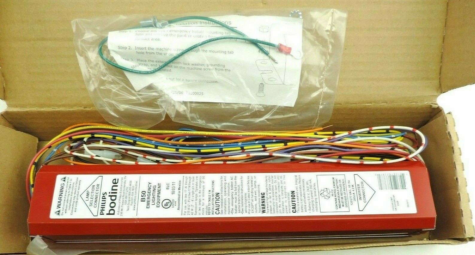Bodine B50elc Fluorescent Emergency Ballast Battery B50