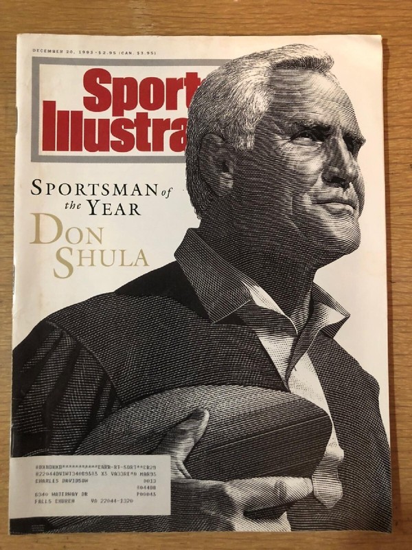 Don Shula Sports Illustrated, December 20, 1993