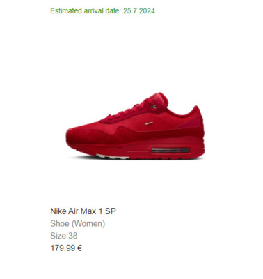 Jacquemus x Nike Air Max 1 '86 Big Bubble ''Mystic Red'' (W)