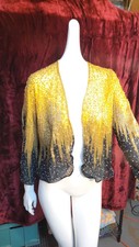 Halston Vintage 1970s Iconic Hand Embroidered Pearl Beaded Silk Jacket/blazer