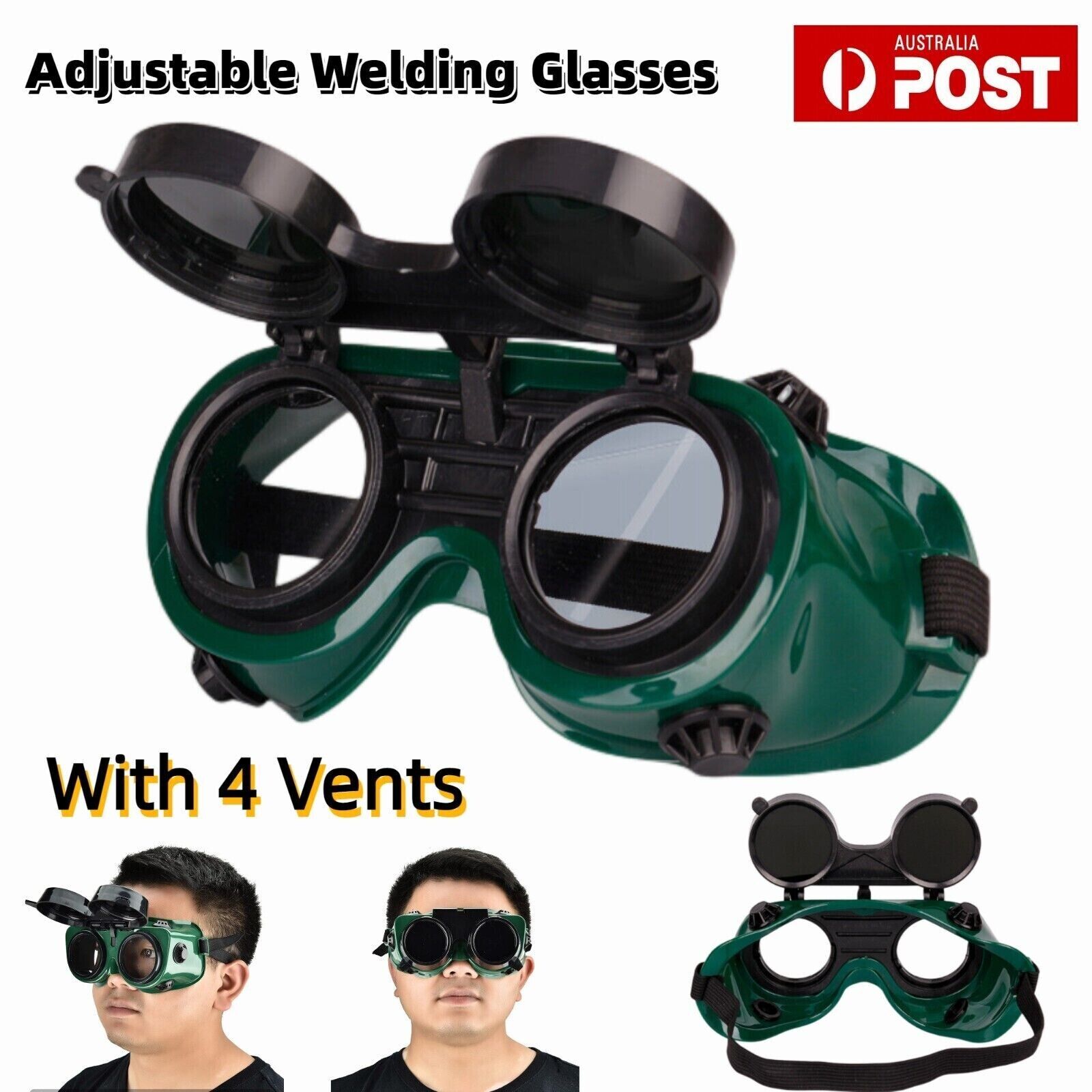 Darkening Welding Goggles Mask Helmet Adjustable Welder Glasses with Vents Sets