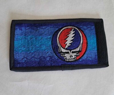 New Licensed Grateful Dead Skull Wallet Trifold Red White & Blue Steal Your Face