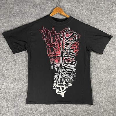Y2K Southpole T Shirt Men Large Patch Applique Embroidered Logo