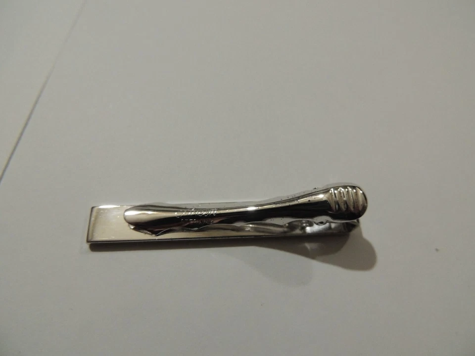 ANSON STERLING SILVER TIECLIP & CUFF LINKS W BOX 24.1 GRAMS "FR" initials - Image 4 of 4