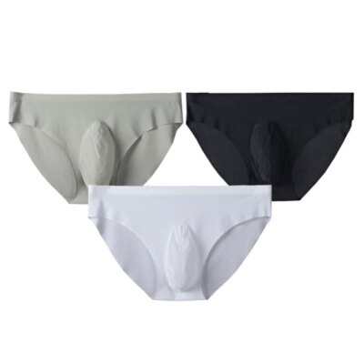 Herren Slip String Seide eisfarben nahtlos  