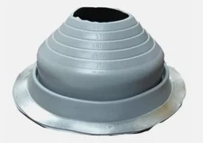 #5 (4.25in-7.75in) Roofjack Round Silicone Pipe Flashing Boot, Gray