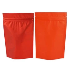 100 Matte Red Shade Zipper Seal Lock Stand Up Smell Proof Foil Packaging Bags