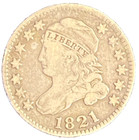 1821 Bust Dime.  "Perfect"  VF. — photo 1
