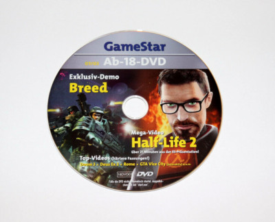 2003 Gamestar DVD Demo Breed Video Half Life 2 Doom 3 Deus Ex GTA Vice City Rome
