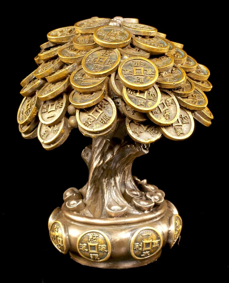 Feng Shui Figur - Geld Baum - Glücksbringer Geschenk Buddha Geldsegen - Bild 2 von 4