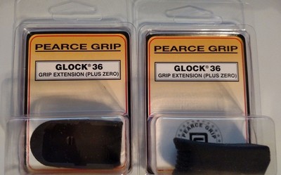 Lot of 2 - Pearce Grip Extensions Glock 36 Textured Grip Mag Extension PG-360
