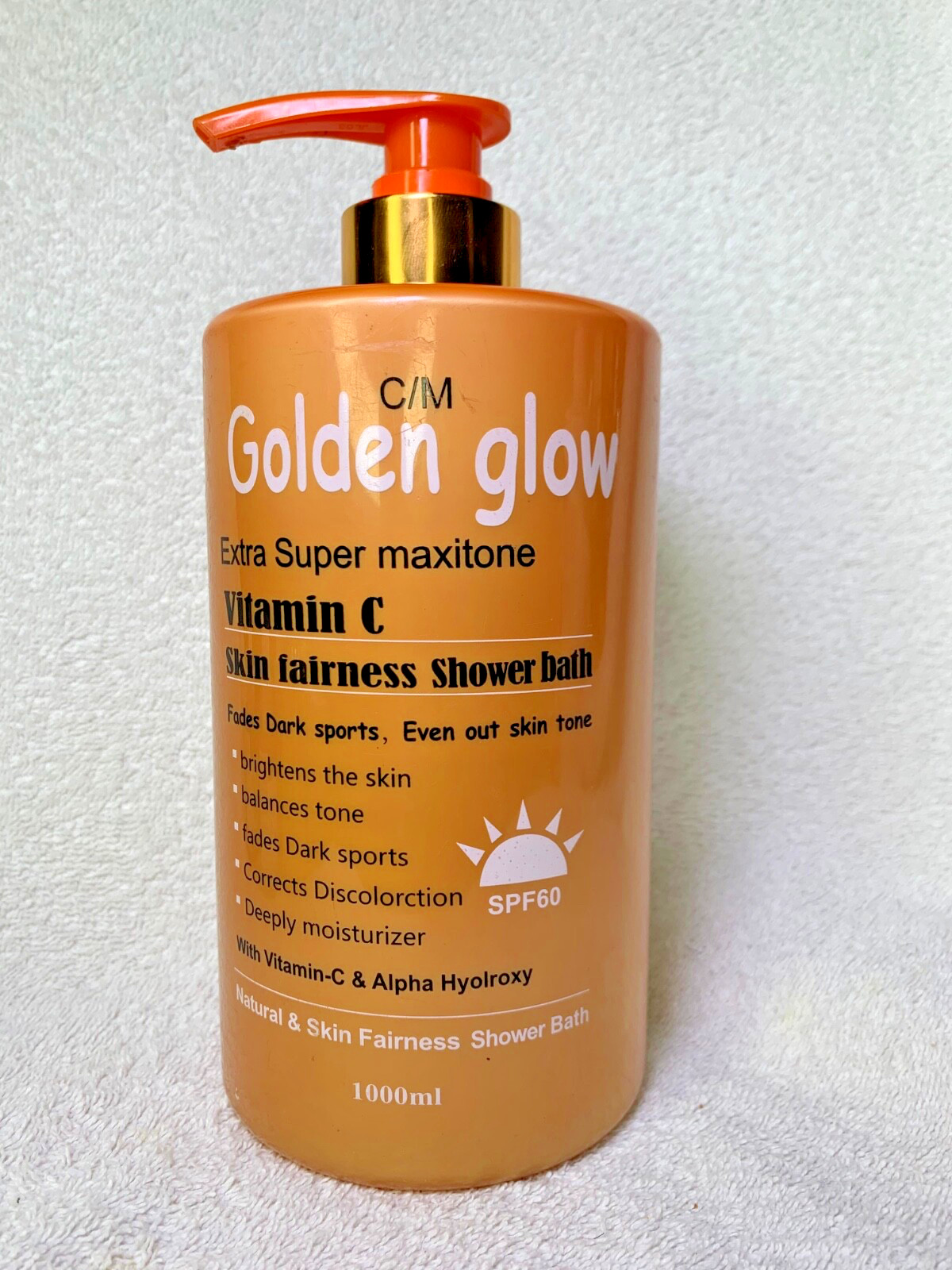 Vitamine C gel douche exfoliant éclaircissant pour une peau douce et lumineuse au réveil