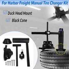 Manual Tire Changer Kit (with Cone) Attachment Duck Head Mount Wheels Up to 22"