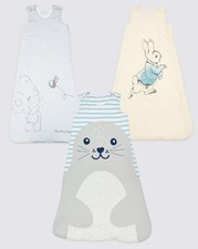 Baby Girl Boy Sleeping Bags 2.1 Tog Cotton Newborn - 36 Months Ex M&S