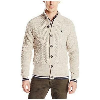 fred perry tipped cardigan