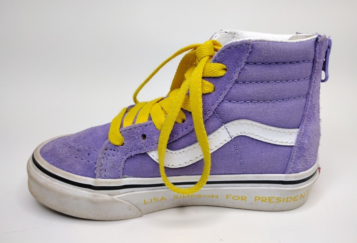 Vans x The Simpsons Unisex Shoes Sk8 Hi Zip Lisa For President