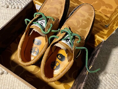 A Bathing Ape X Timberland, US 8.5, 3 Eye Lug Shoe, 1 Time Worn
