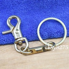 Handmade Brass Key Chain Holder Wallet Bag Car Keychains Keyrings Snap Clasps