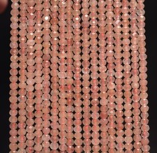 3X2MM STRAWBERRY LEPIDOCROCITE QUARTZ GEMSTONE MICRO FACETED LOOSE BEADS 15.5"