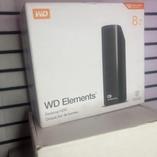 WD Elements WDBWLG0080HBK 8TB USB 3.0 Desktop External Hard Drive - Black@1