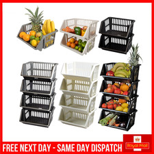 Cesta de almacenamiento de cocina apilable VR7 cajón estante organizador de frutas y verduras