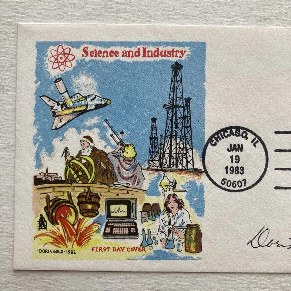 1983 Science & Industry FDC Doris Gold Cachet - Signed - Image 2 of 4