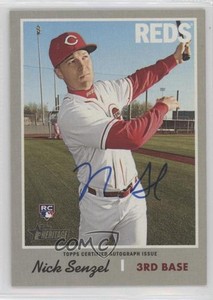 2019 Topps Heritage High Number Real One Nick Senzel #ROA-NSE Rookie Auto RC
