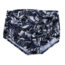 Miracle Suit Womens Bathing Suit Bottoms Front Fold-Over Floral Stretch Blue New