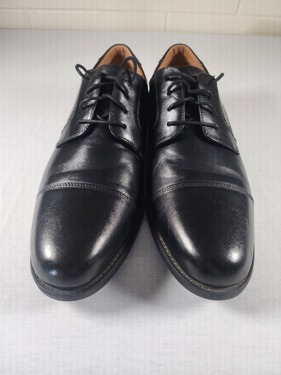 Florsheim Comfortech Mens Black Leather Cap Toe Oxford Dress  display picture 1