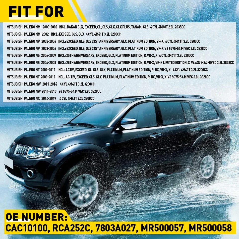 Black Cabin Air Filter Fits Mitsubishi Pajero NM NP NS NT NW NX Replace MR500057 - image 2 of 4