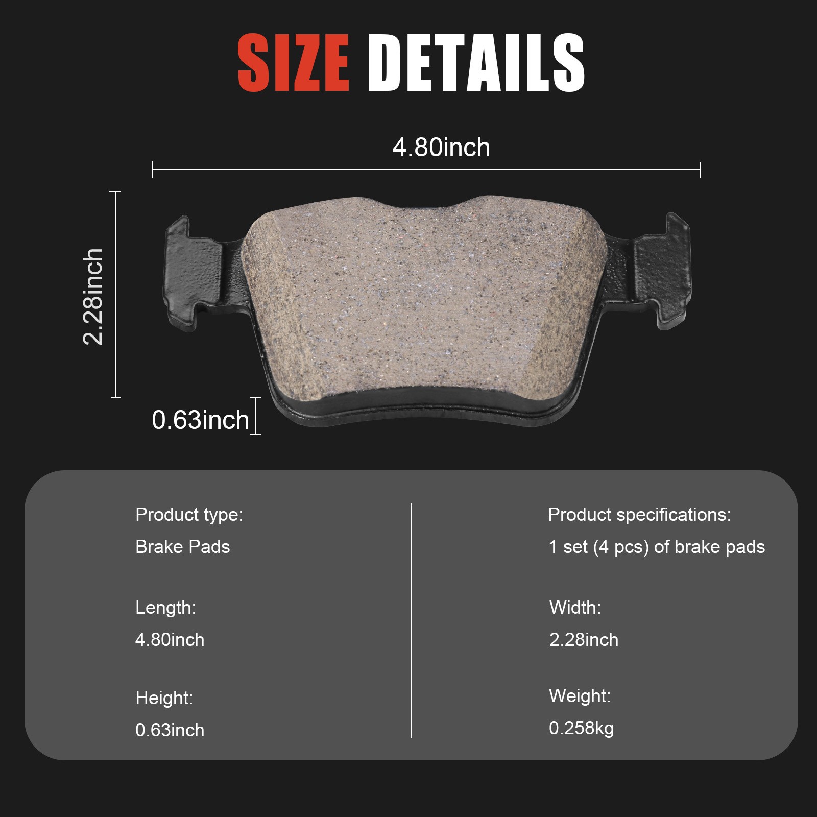 Maserati Levante 2017 REAR Brake pad P/N 673012302