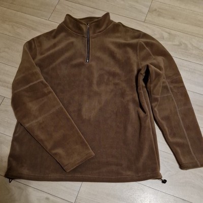 Herren Sweatshirt Fleecepullover Fleece Half Zip Pullover Stehkragen Langarm DE