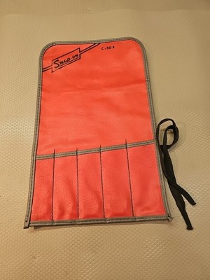 SNAP ON C-50B RED WRENCH  BAG POUCH ROLL 5 POCKETS *VINTAGE & MINT*