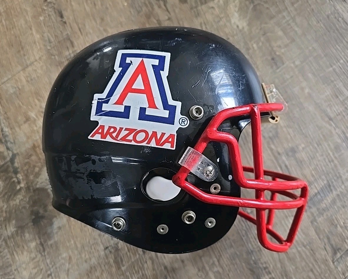 disclaimer on a football helmet AARON RODGERS GREEN BAY PACKERS SIGNED FULL SIZE REPLICA HELM Autograph Authentic Size Helmets. Vtg Schutt University Arizona Wildcats
