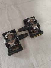 Pedali bici vintage Shimano SM-PD22 reversibili neri qualche usura e strappo 9/16"