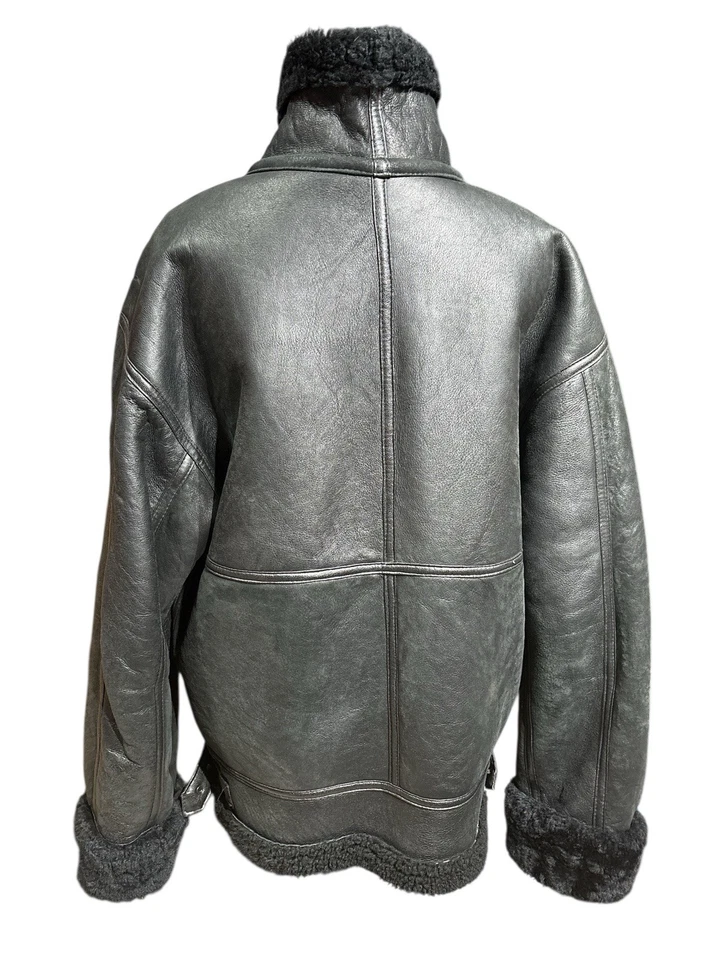 Chaqueta de Vuelo USAF G-8 Cuero Oveja NEGRA Bombardero Sherpa Aviador XL Foto 2 de 4