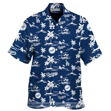 Hawaiian Shirt LA Dodgers Unisex Baseball Fan Gift Holiday Aloha Wear