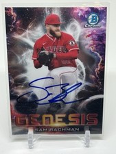 2021 Bowman Draft Sam Bachman Genesis RC #GNS-8 Los Angeles Angels SIGNED