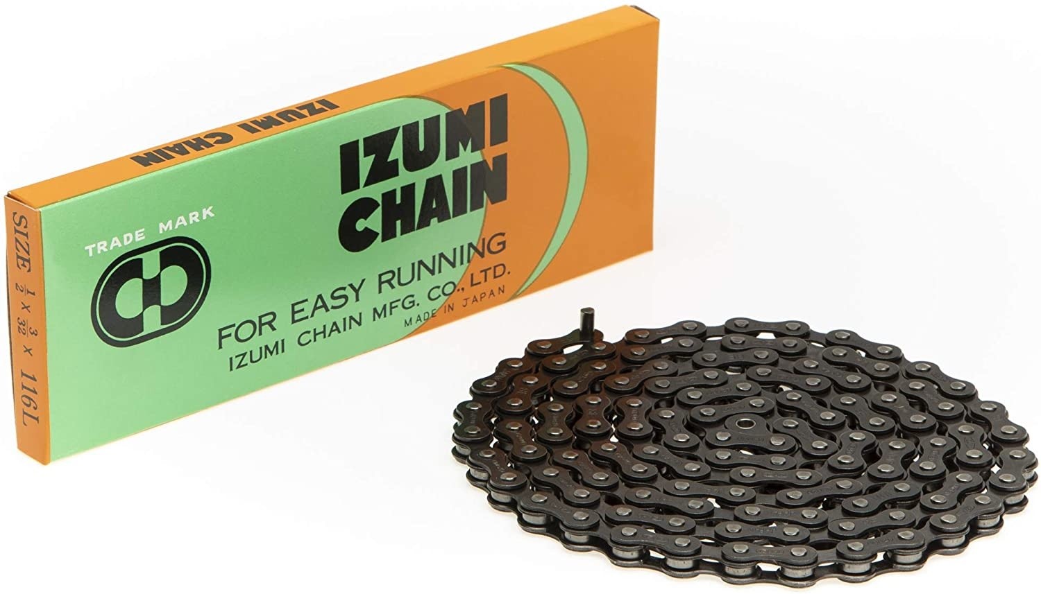 Izumi BMX bicycle chain 1/2" X 3/32" 116L BLACK OXIDE*MADE IN JAPAN*