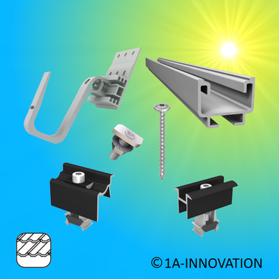 Solar Montagesystem Dachhalterung Unterkonstruktion für Solarmodul 250W - 450W